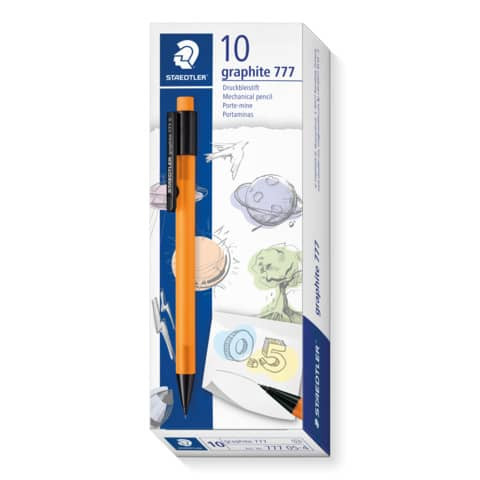 Feinminenstift Graphite 0,5mm orange STAEDTLER 77705-4 transparent