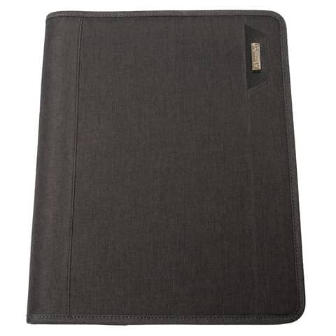 Schreibmappe A4 +Ringe anthrazit ALASSIO 46224 Recycl.PET