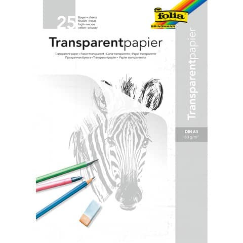 Transparentpapierblock A3 25BL FOLIA 8050/25 80g