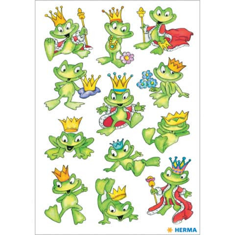 Schmucketikett Froschkönig 36 Stück HERMA 3429 Papier