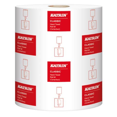 Rollenhandtuch 6ST weiß KATRIN 485049 1-lagig