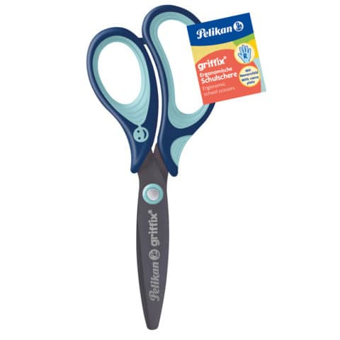 Schulschere Griffix blau rechts 14cm PELIKAN 300008591 803649 Rechts rund