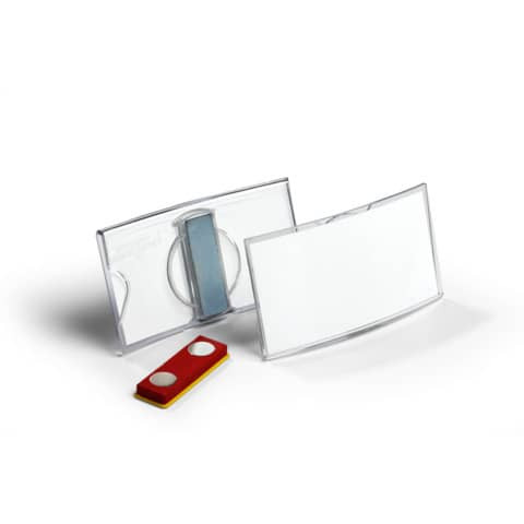 Namensschild 25ST 40x75mm DURABLE 8123 19 m.Magnet konvex