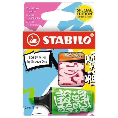 Textmarkeretui 3ST snooze one sortiert STABILO BOSS MINI 07/03-71