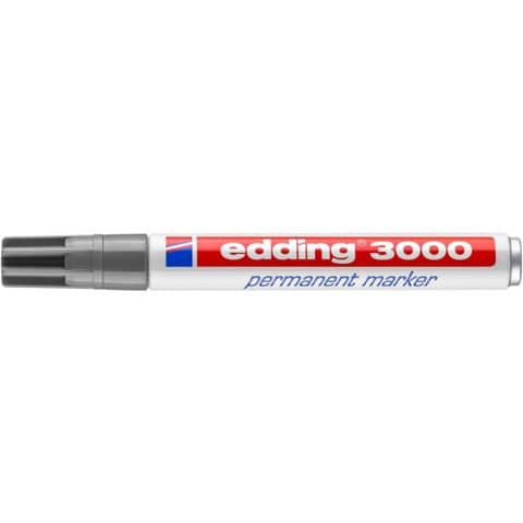 Permanentmarker 3000 1,5-3mm grau EDDING 3000-012 Rundspitze nachfüllbar