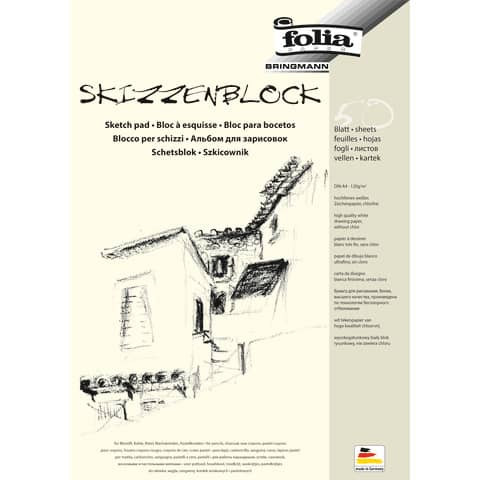 Skizzenblock 50BL A4 Motiv FOLIA 8304 120g