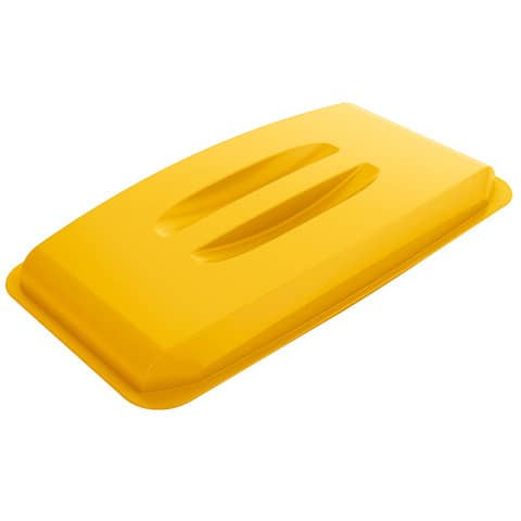 Papierkorb 60L PP+Deckel grau/gelb DURABLE VEH2012026 Durabin