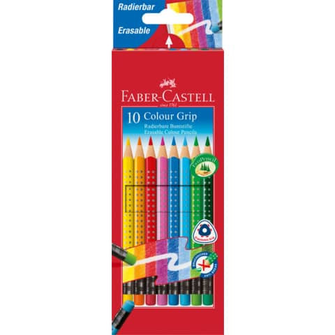 Farbstiftetui Radierbar Grip FABER CASTELL 116613 10ST