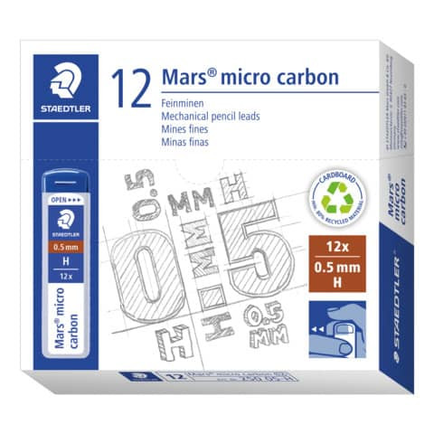 Feinmine Mars micro 0.5mm H STAEDTLER 250 05-H 12St