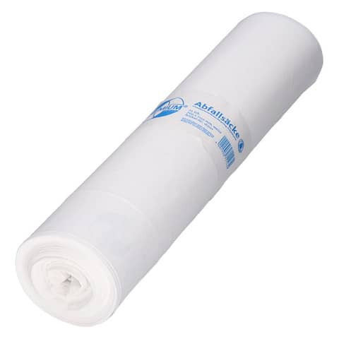 Müllsack 120L 25ST weiß PREMIUM 16001 aus Recycling-LDPE