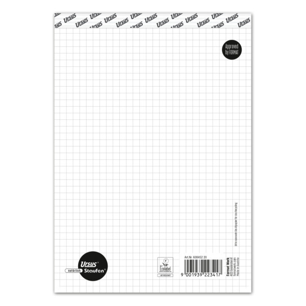 Notizblock Style A5 50BL 5mm kariert STAUFEN STYLE 608452 20