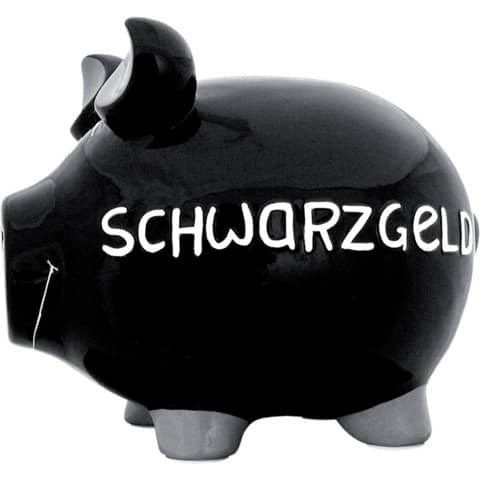 Spardose Schwein groß schwarz KCG 100005 Schwarzgeld