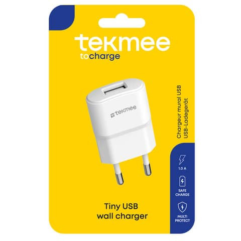 Ladestecker Adapter USB weiß TEKMEE 40 43 01 93