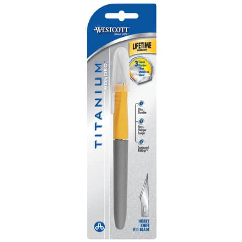 Skalpellmesser Titanium grau/gelb WESTCOTT E-30403 00