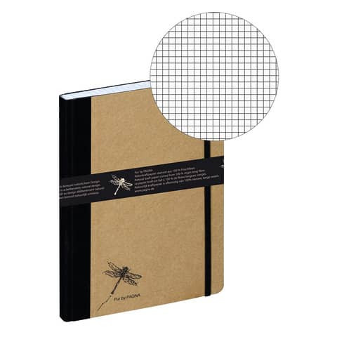 Notizbuch A5 Pur kariert natur PAGNA 26067-11