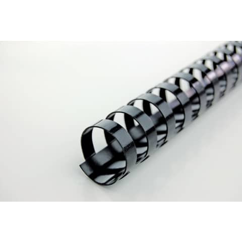 Spiralbinderücken Plastik - A4, 10 mm/65 Blatt, schwarz, 100 Stück