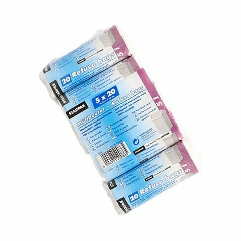Kosmetik-Müllbeutel 100St. STARPAK 12086 LDPE 5 l 44 cm x 36 cm