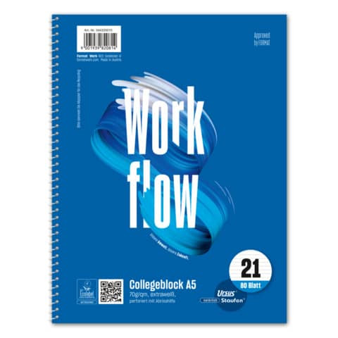 Collegeblock A5 80BL liniert STAUFEN STYLE 044335010 70g