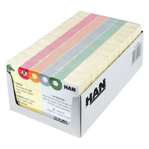 Karteikarte A8 liniert gelb HAN 9812 Pg100St