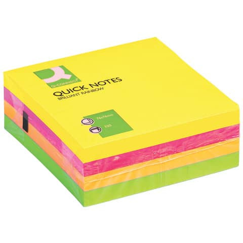 Haftnotizblock 76x76mm neon Q-CONNECT KF01348 320Bl