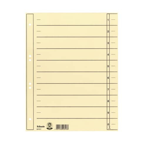 Trennblatt A4 chamois ESSELTE 621017 100ST