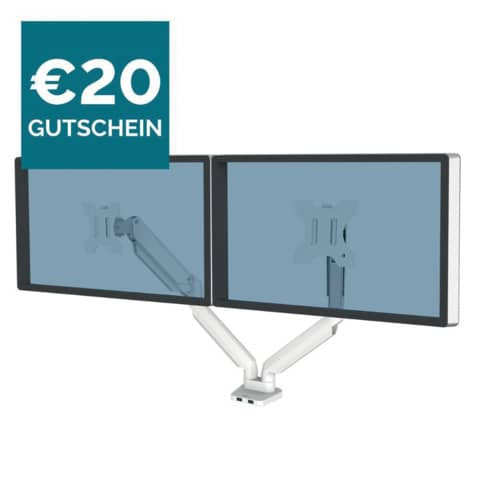 Bildschirmschwenkarm doppelt weiß FELLOWES 8056301 Platinum Series