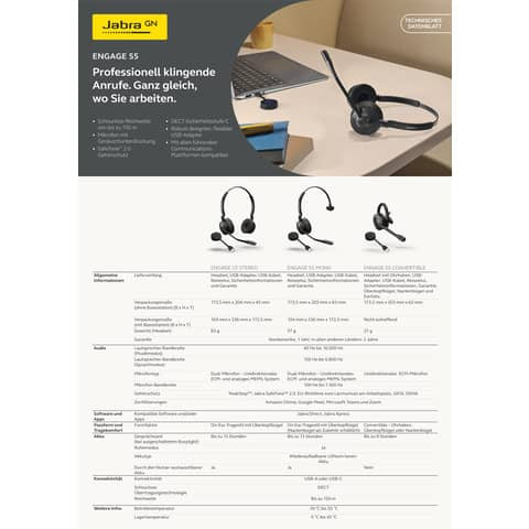 Headset Jabra Engage 55 Mono JABRA 332290 9553-450-111