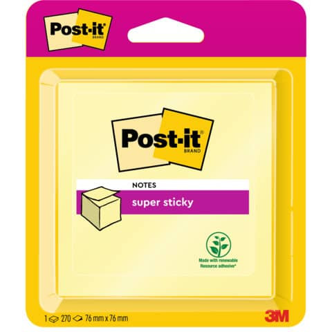 Haftnotizblock Würfel 76x76mm gelb POST-IT 2014-SCY 270Bl SupSticky