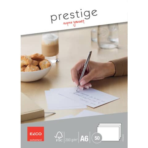 Briefkarte Prestige A6 weiß ELCO 73104.12 50ST 200g