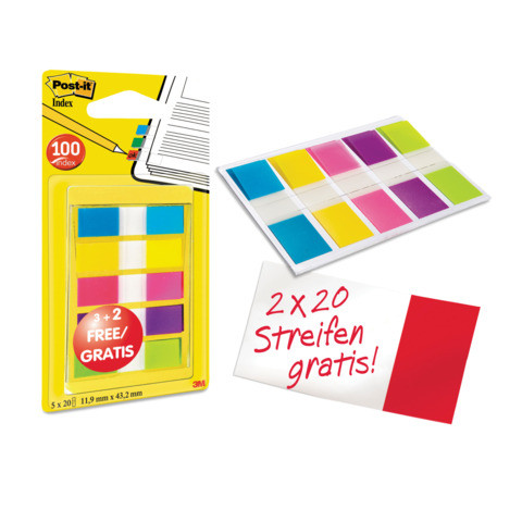 Index 3+2 gratis sortiert POST-IT 683-5CB Promo IndexFol