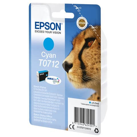 Inkjetpatrone T0712 cyan EPSON C13T07124012 5,5ml