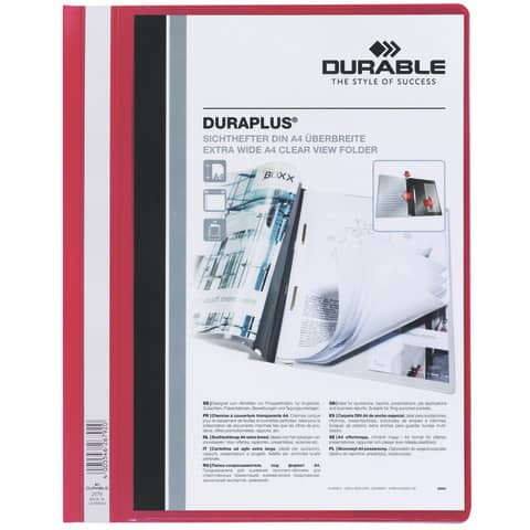 Angebotshefter DURAPLUS® - strapazierfähige Folie, A4+, rot