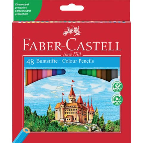 Farbstiftetui Castle 48ST sort FABER CASTELL 120148 m.Spitzer
