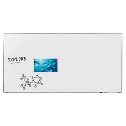 Whiteboardtafel Premium Plus - 180 x 90 cm, weiß, magnethaftend, Wandmontage