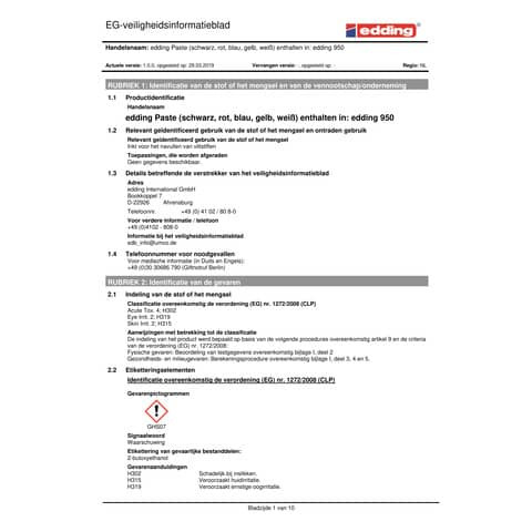 Industriemarker weiß EDDING 950-049 10mm