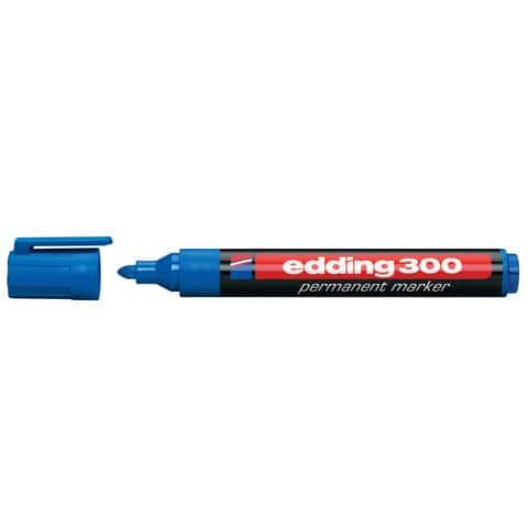 Permanentmarker 300 1,5-3mm blau EDDING 4-300003 Rundspitze nachfüllbar