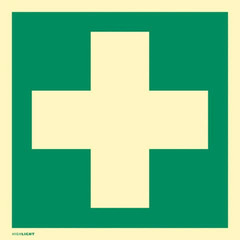 Erste Hilfe, ISO 7010, Kunststoff MOEDEL 60707 langnachl. 148x148mm