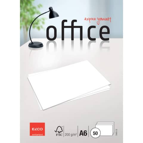 Briefkarte Office A6 weiß ELCO 74451.12 50ST 200g