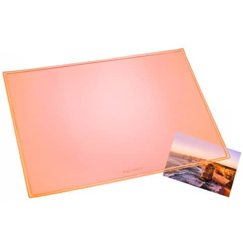Schreibunterlage tranzluzent neonorange LÄUFER 32626 Durella 40x53cm