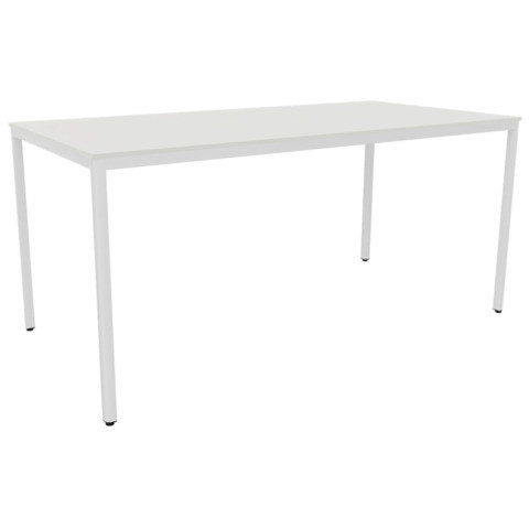 Schreibtisch 4-Fuß weiß/weiß Q-CONNECT KF14179 TBA2000MONT.+VERT.