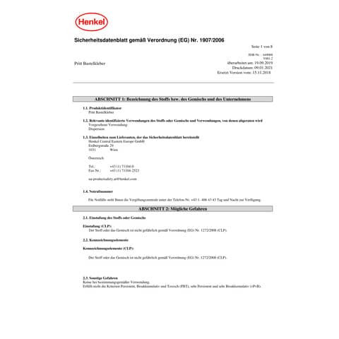 Bastelkleber Mr.Pritt 100g weiß PRITT 9H PAKC2