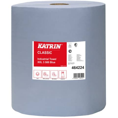 Putzrolle 3lg blau 500Blatt 38x38cm KATRIN 223000210/464224 2Rollen