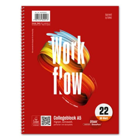 Collegeblock A5 80BL kariert STAUFEN STYLE 044335020 70g