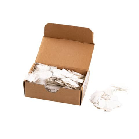 Hängeetiketten 15x24 mm weiß HERMA 6932 m. weißem Faden 1000 St.