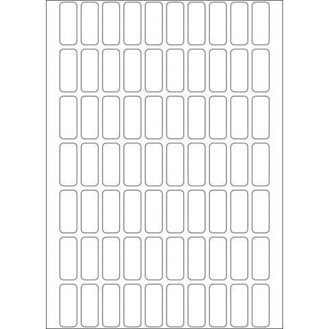 Etiketten 8x20mm 2240 Stück weiß HERMA 2320 permanent haftend