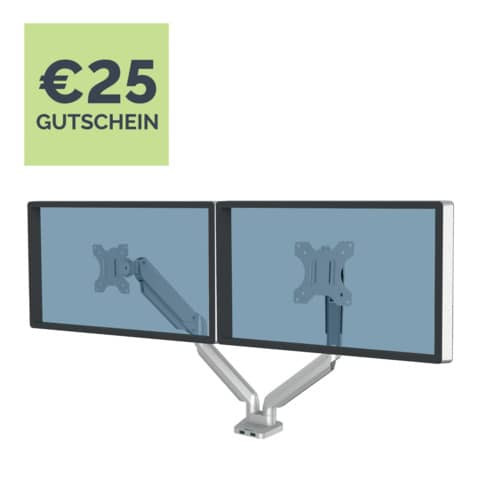 Bildschirmschwenkarm doppelt silber FELLOWES 8056501 Platinum Series