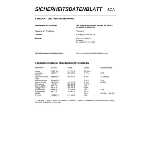 Flüssigseife 1000 ml TORK 420501