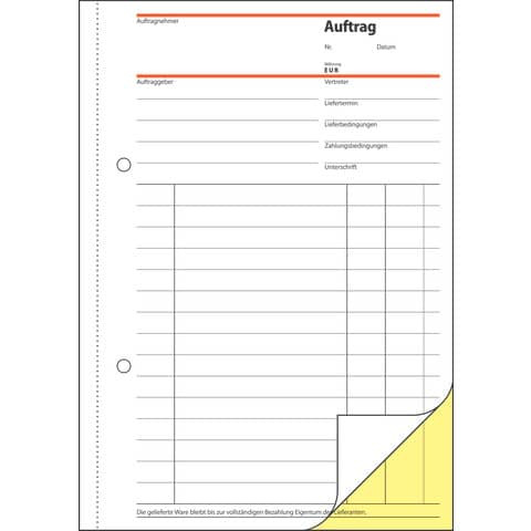 Auftragsbuch A5/2x40BL SD SIGEL SD001