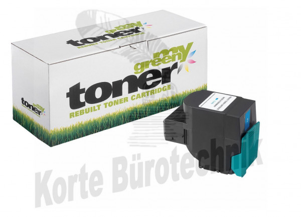 my green toner Toner-Kartusche cyan HC plus (160790) ersetzt C544X1CG