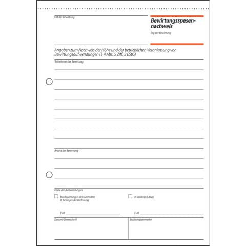 Spesennachweis A5 50BL SIGEL GB515 A5h,50BL